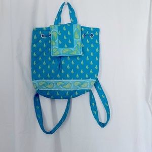 Sky blue Quilted Backpack -Welcome Summer!